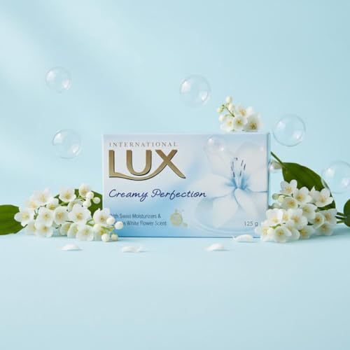 Image of Lux International Creamy White Soap, 125g (Pack of 3)