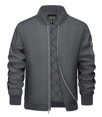 EKLENTSON Winter Fleece Jacket Men Quilted Lined Coat Waterproof Windproof Windbreaker Baseball...