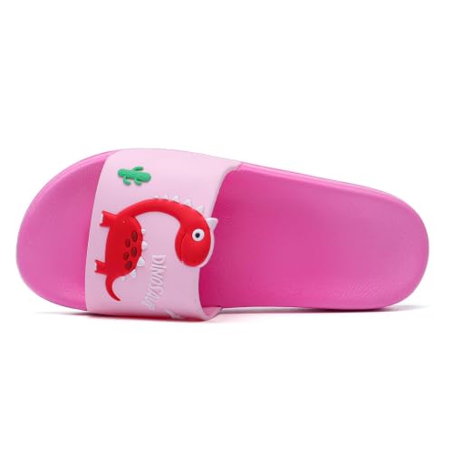Image of MEMON Toddler Little Kids Dinosaur Beach /Pool /Shower Slides /Anti-Skid Home Bath Slippers /Cute Summer Outdoor Shoes for Girls and Boys