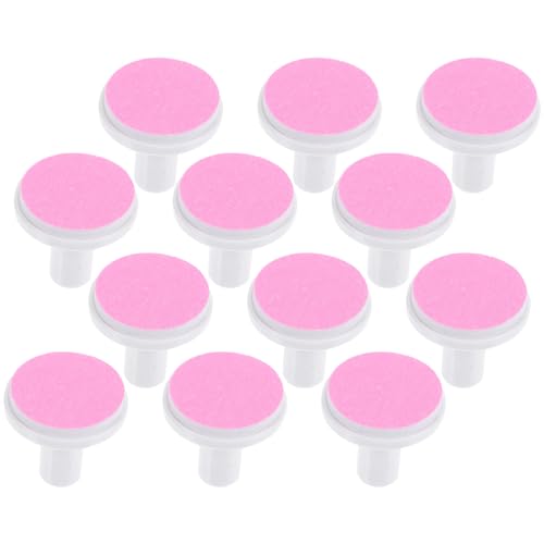 minkissy 12pcs Nail Trimmer Replacement Pads Baby Electric Nail File Pads Nail Grinding Heads Baby Nail File Replacement Heads For Electric Nail File for 1-6 months Baby (Pink)