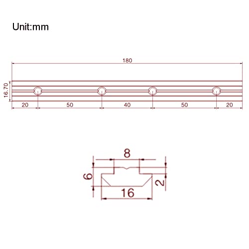 Zeberoxyz 4pcs Straight Line Connector Length 7.1inch Joint Bracket with M6 Screws for 3030 Series T Slot 8mm Aluminum Extrusion Profile (3030 Series Straight Brackets-Silver) - Image 3