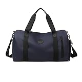 Balakaka Bolsa de Viaje de Gran Capacidad 23.9L, Duffel Bag con Bolsillo Trasero con Cremallera， Azul