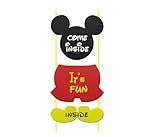 Classic Craft Creations | Mickey Mouse Clubhouse Inspired Door Sign | Come Inside, It's Fun Inside Birthday Party Welcome Decor | Birthday Entrance Decor | Birthday Door Decor