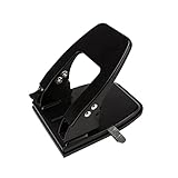 Eono(イオーノ) 穴あけパンチ 軽あけパンチ 金属製 小型 2穴 25枚 コンパクト 手帳 事務用（黒）