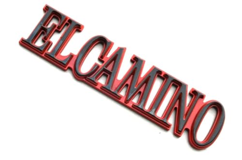 Image of 2Pcs Fit for 1978-1987 El Camino Quarter Panel Emblem 3D Badge Nameplate Letter Replacement for El Camino (Red)