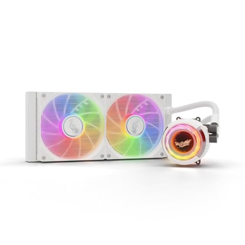 Valkyrie Jarn 240 ARGB blanco con disipación silenciosa y ventiladores de alta presión