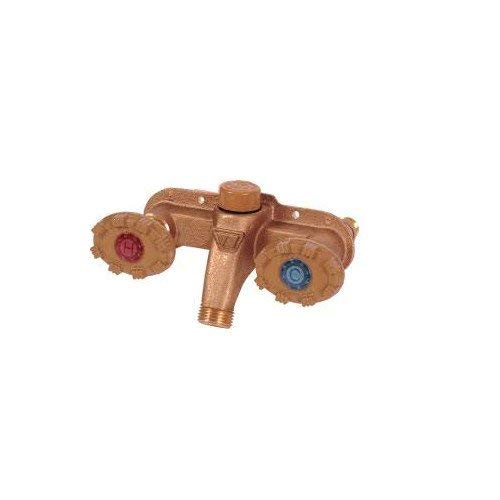Model 122, 1/2" MPT x 1/2" Female Sweat Inlet Hot & Cold Anti-Siphon Wall Faucet (Horizontal)