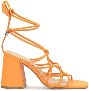 Jessica Simpson Women's Ozias Lace Up Sandal Heeled, Mango, 8.5 | Image 7