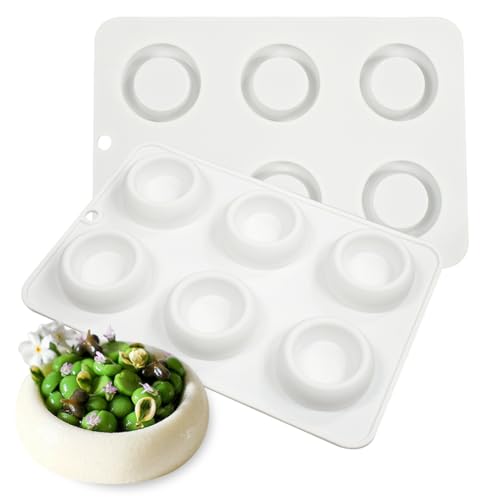 Fondant Mold Flower Pot Silicone Molds Succulent Plants Planter Pot Mould Honeycomb Cake Molds for Cookies Mousse Pudding (C_ Flower Pot)