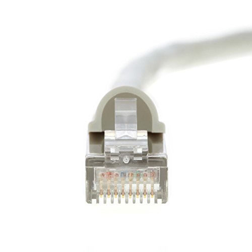 Image of InstallerParts (5 Pack Ethernet Cable CAT6 Cable Shielded (SSTP /SFTP) Booted 10 FT - Gray - Professional Series - 10Gigabit /Sec Network /High Speed Internet Cable, 550MHZ