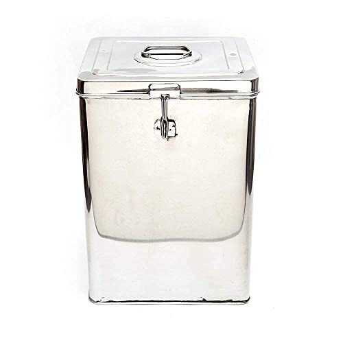 Image of SHREE SAI TRADERS Stainless Steel 5 kg 10 kg 15 Kg Dibba /Container for Storage rice suger