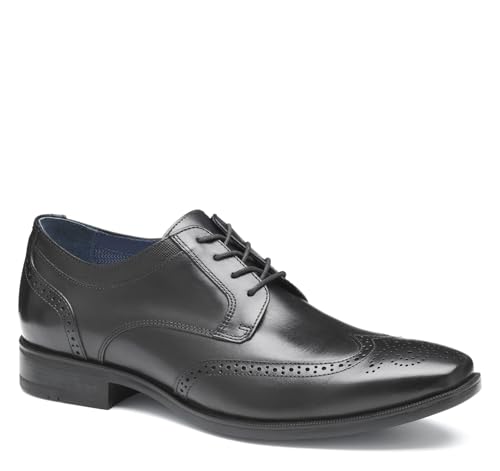 Johnston & Murphy Gibbons Wingtip Slip-Ons, Modern Classic Men’s Dress Shoes, Leather Shoe for Men