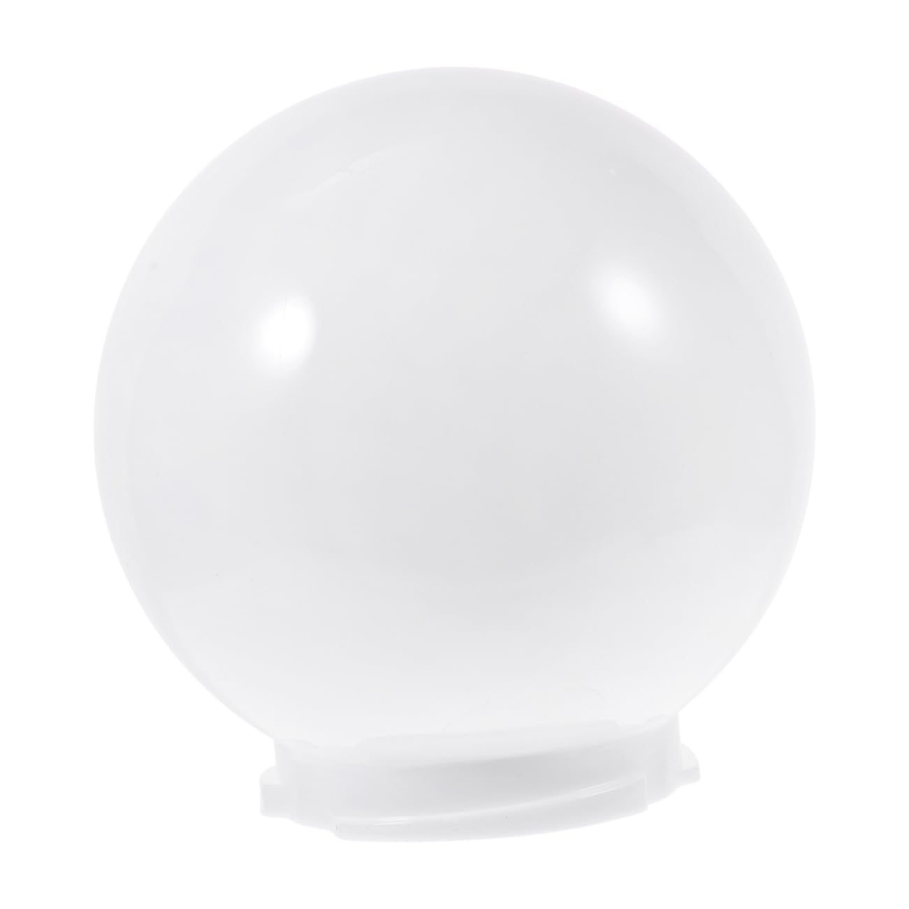 MUCKLILY Outdoor White Acrylic Globe Lampshade Cover for Post Light Replacement, Sturdy Milk White Round Lamp Shade Suitable for Garden, Wall or Fence Lighting Fixtures