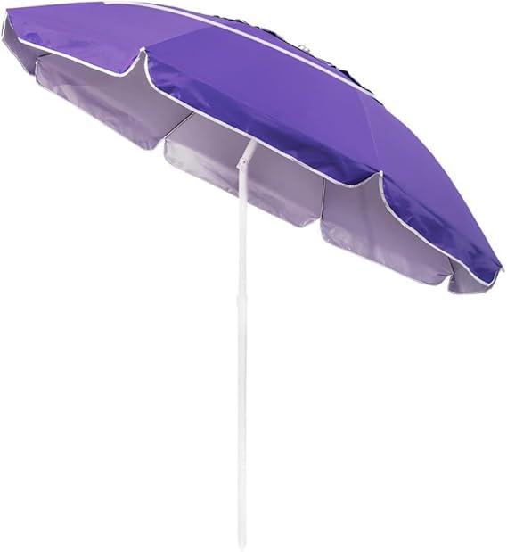 Guarda-Sol de Praia GRANDE, Proteção UV, ARTICULAVEL, Ajuste de Altura, Material Leve e Durável, Poliester e PVC, para Família de até 6 Pessoas