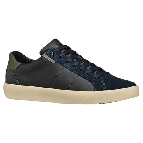 Traspirante Geox Scarpe da Ginnastica U Affile A Uomo, Nero e Blu Marino., 45 EU