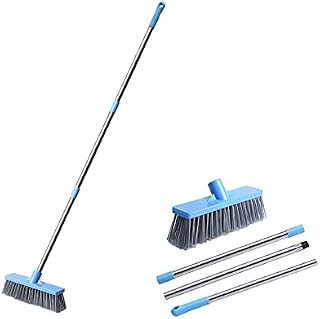 JEBBLAS Heavy Duty Brush,Floor Brush,Stiff Brush,Outside Broom,Hard Brush,Sweeping Brush,Deck Scrubber with Handle