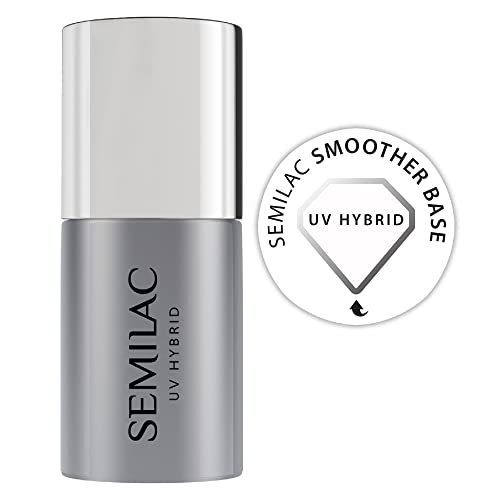 Semilac Smoother Base para Esmalte de Uñas | 7 ml | Fortalecimiento UV LED Base Coat Soak Off Gel para Protección de Uñas | Perfecto para Manicura y Pedicura Doméstica y Profesional Cover