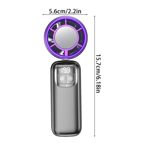 Ventilador de mano recargable de 3600mAh para refrescarse del calor en el dormitorio 7