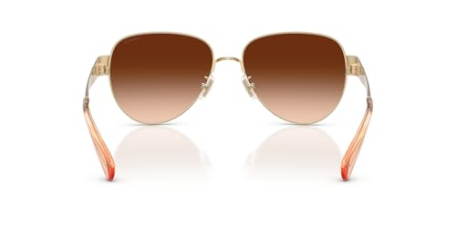 Image of Coach womens Hc7186 Aviator Sunglasses