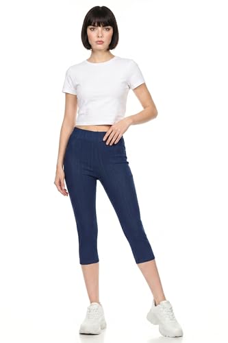 Image of Leggings Depot Women's Cotton Blend Stretch Pull-on Jeggings Casual Pants with Pockets (Available in Plus Size)