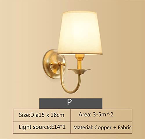 Apliques de pared AHLOKI de cobre de estilo americano para iluminación elegante de dormitorio 3