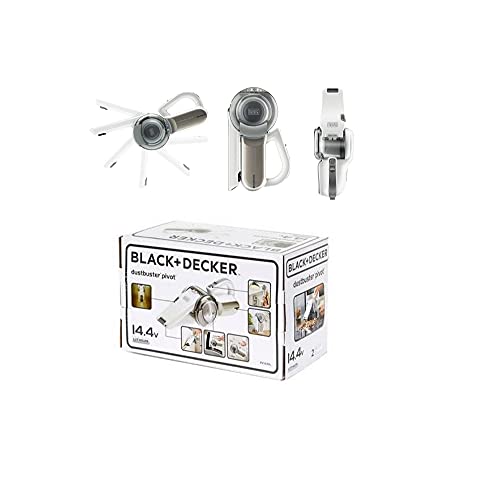 مكنسة كهربائية تحمل باليد بشفط محوري بحركة إعصارية وبطارية ليثيوم ايون 14.4 فولت من بلاك اند ديكر، لون ذهبي فاتح - الموديل: Pv1420L-B5