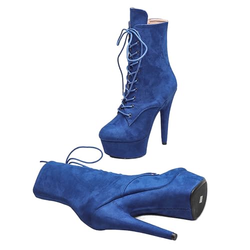 Image of WUXIN H&P 6 in Pole Dance Boot Shoes For Women,Exotic Stiletto Shoes Platform,Stiletto Platform Pole Dancing Ankle Boots Heels