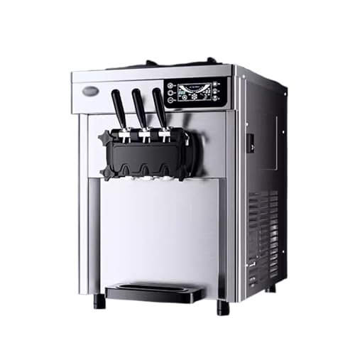 WAOCEO Speiseeismaschine Vollautomatische kommerzielle Arbeitsplatten-Eismaschine, Milchtee-Eismaschine, Stand-Sweet-Cone-Maschine Eismaschine