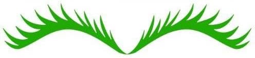 Eyelash Green Decal Set for VW Mini Coopers Dodge Neon and Others
