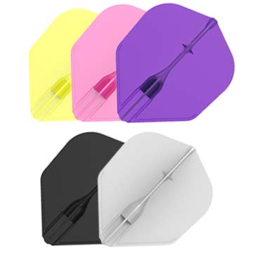 LSTYLE Dart Flights - L3 EZ Shape - Clear Yellow | 2 Sets of 3 | for Soft & Steel Tip Darts
