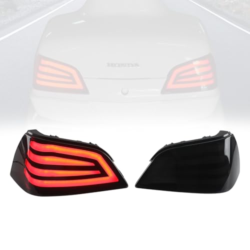 LUXEMOTO LED Tail Lights Brake Lights for Goldwing GL1800, 2 PCS Rear Lights TailLights Running Tour Pack Lamp with Smoked Lenses for Honda Gold Wing GL1800 2001-2017 Accessories (Include LED Light)