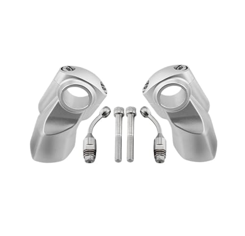 Pince de Guidon Moto Rehausse Argent pour Triumph Rocket 3 Ergonomique