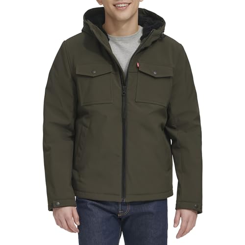 Levi's Men's Soft Shell Hooded Storm Coat (Regular & Big & Tall Sizes)