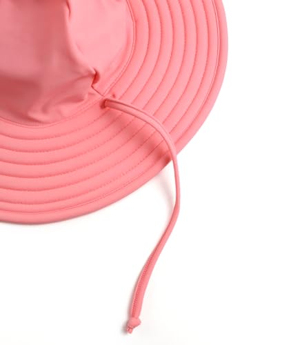 Image of RuffleButts Baby /Toddler Girls UPF 50+ Sun Protective Wide Brim Swimwear Sun Hat