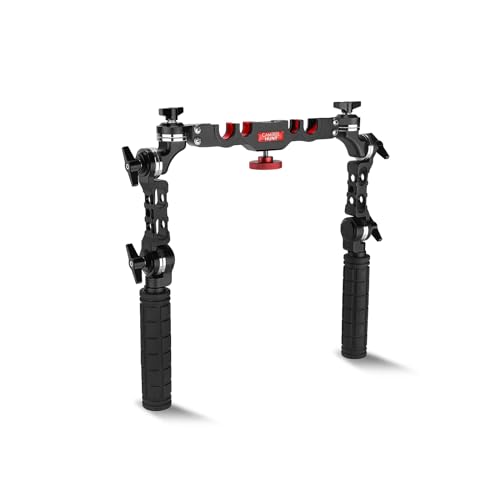 Camtree Hunt Quick Mount Rosette Handle Set for 15mm Rail Rod Support. Comfortable Handgrip for DSLR Video Camera Cage Shoulder Rig Kit (CH-QM-H)