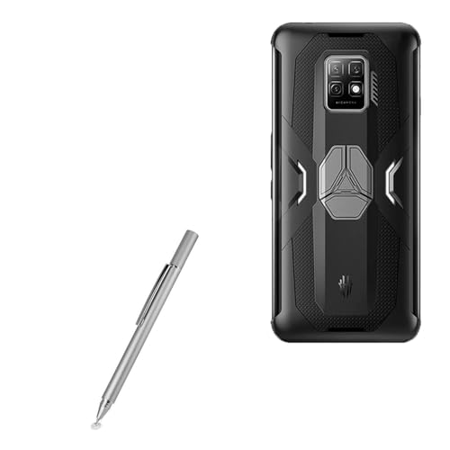 BoxWave Stylus Pen Compatible with RedMagic 7 Pro - FineTouch Capacitive Stylus, Super Precise Stylus Pen - Metallic Silver