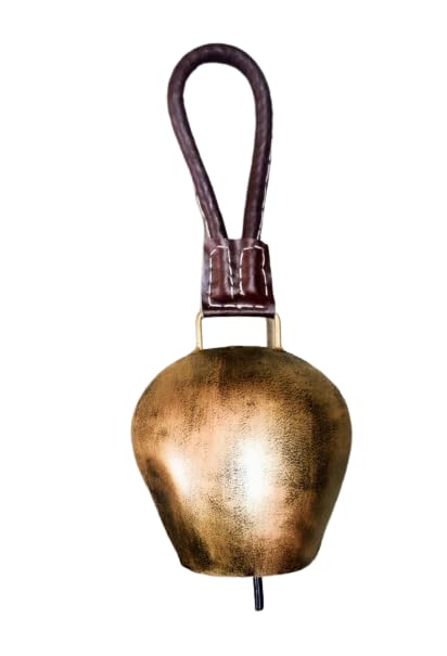 Sponsored Ad - Golden Bell Hand Crafted Iron Bells Door Hanging Decorative Bell – Cow Bell - Decorative Wall Hanging Evil Protector - 6 Inches.