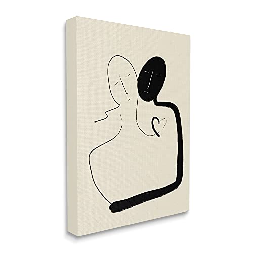 Stupell Industries Together Romantic Couple Embrace Modern Minimal Linework