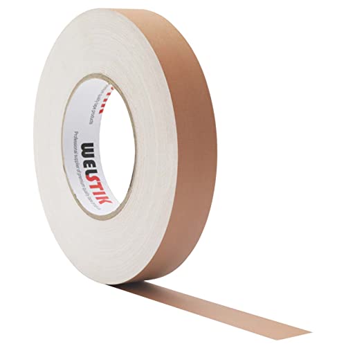 WELSTIK Premium Grade Brown Gaff Tape 1 Inch, Heavy Duty Gaffer Tape, Non-Reflective, Multipurpose, 1Inches x 60 Yards