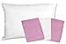 3 Toddler Pillowcases - 2 Purple Lavender and 1 White - Envelope Style - for Pillows Sized 13x18-100% Cotton with Soft Sateen Weave - Machine Washable - ZadisonJaxx Bellacolour Collection - 3 Pack