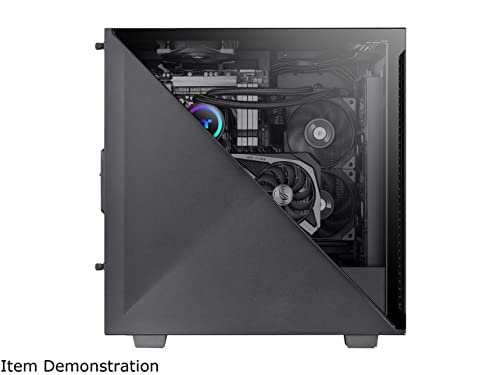 Image of Thermaltake Divider 300 Triangular Tempered Glass Type-C (USB 3.1 Gen 2) Water Cooling Ready ATX Mid Tower Computer Case CA-1S2-00M1WN-00