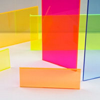 1/8 x 12 x 24 Red Fluorescent Acrylic Sheet