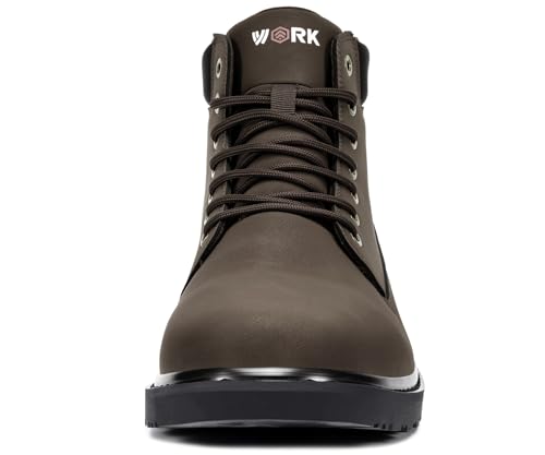 Image of LARNMERN Soft Toe Work Boots Men Waterproof Non Slip Lightweight Shoes | 6 Inch Leather Comfortable Durable Insulated Construction Hiking Tactical Motorcycle Chukka Dress Botas