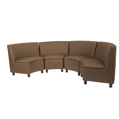 Image of FDP Kid Comfort Collective Modular Wedge Chairs, 4-Pack - Chocolate