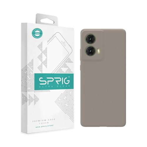Image of SPRIG Compatible with Moto G85 Premium SilkTone (Liquid Silicone) Back Cover Drop Tested Shock Proof Mobile Case for Men, Women, Boys and Girls with Camera Protection (Light Brown)
