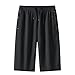 Ymosrh Mens Basketball Shorts, Casual Workout Fashion Breathable Big and Tall Short Pants with Elastic Waist Short Work Pants (3XL, Black)