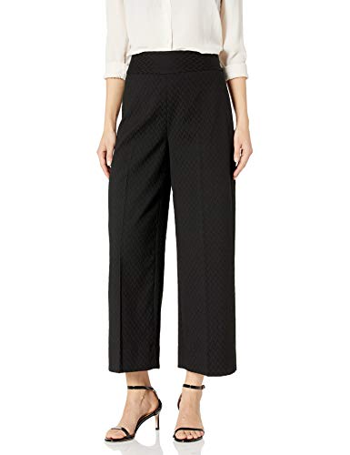 Rebecca Taylor Women's Jacquard Crop Pant, Black, 2
