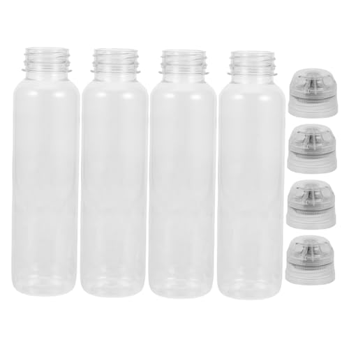 Happyyami 500g Honey Squeeze Bottle Set Plastic Honey Dispenser Jar for Honey Syrups Sauces