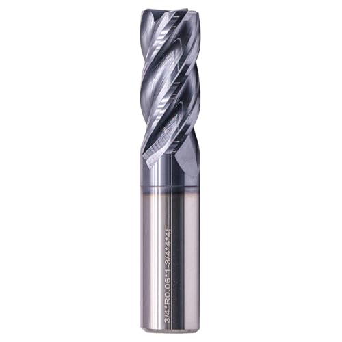 Image of High Performance Solid Carbide Corner Radius End Mill - AlTiN Coated, Variable Helix, .060 inch Corner Radius, 4 Flute, 3 /4 inch Cutting Diameter, 3 /4 inch Shank Diameter, 1-3 /4 inch Length of Cut, 4 inch Overall Length