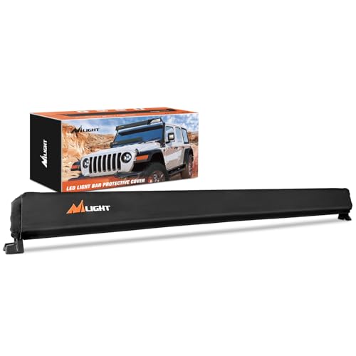Nilight LED Light Bar Cover 52 Inches Black Nylon Protective Sleeve Universal Fit Straight and Curved Bar Waterproof Dustproof Scratch-Proof Cove for Driving Off Road Light